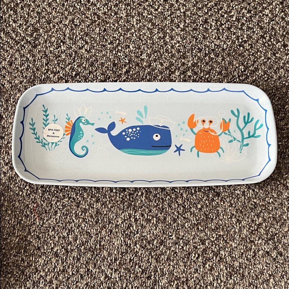 Cute ocean serving plate